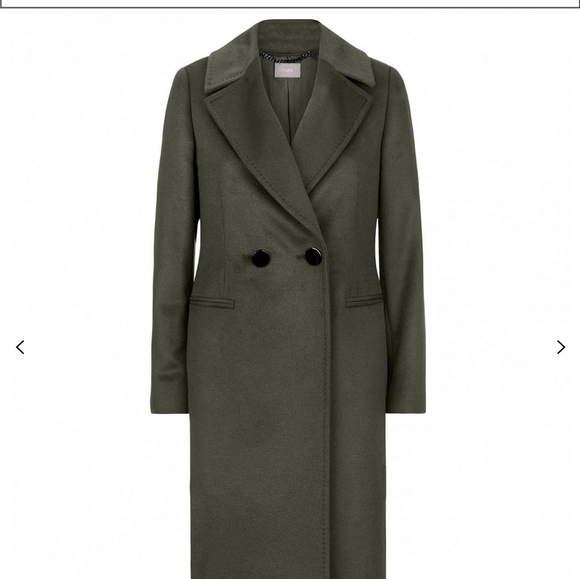 Jaeger Wool Green Double Breasted Coat Eur size 8 - Picture 6 of 6